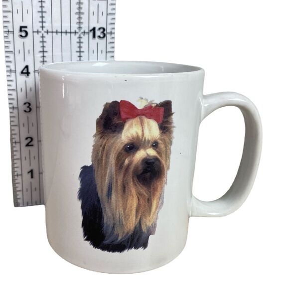 Yorkshire Terrier History & Traits 16oz Coffee Tea Mug Long-Hair Yorkie - Picture 2 of 7